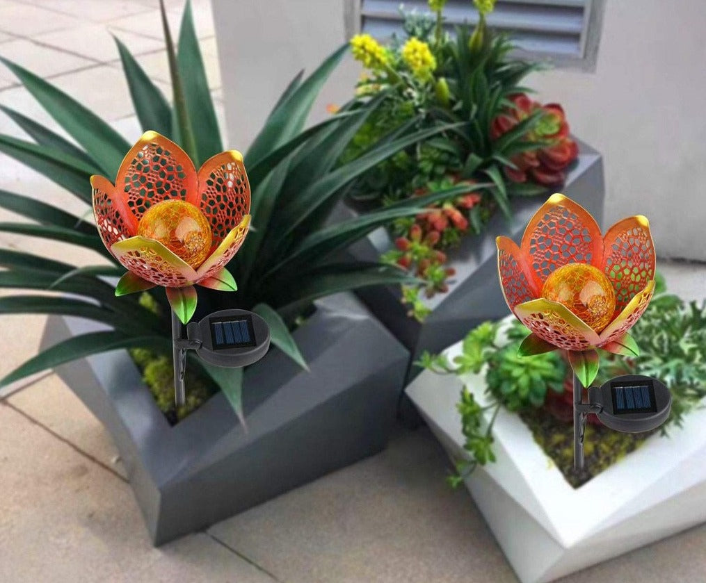 Solar Flower Garden Stake Light