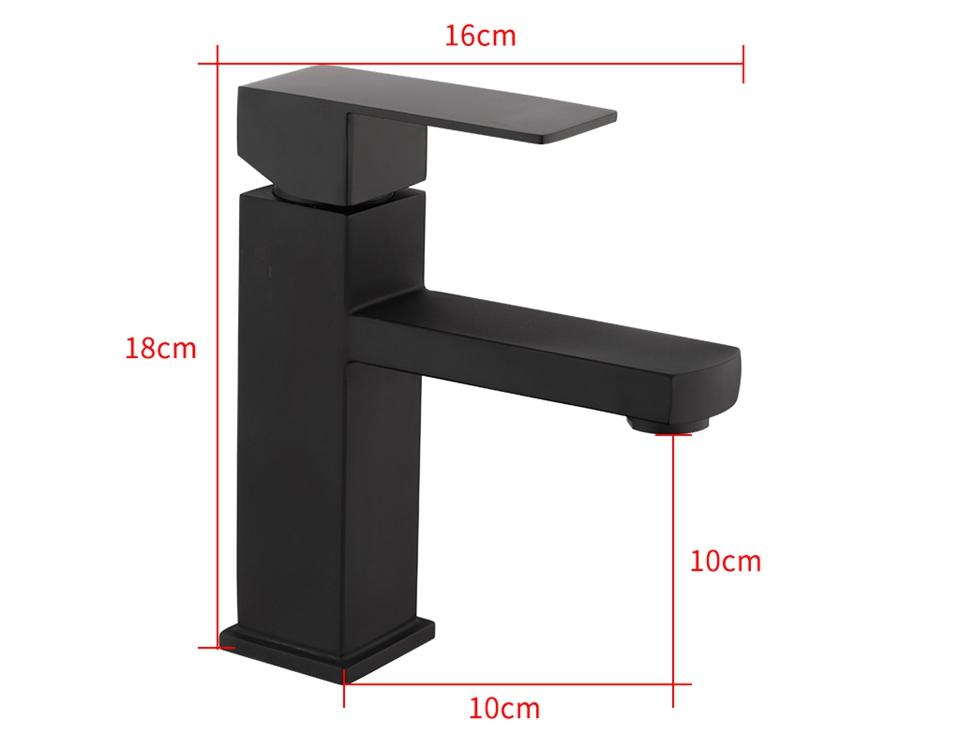 Delmer Black Square Faucet