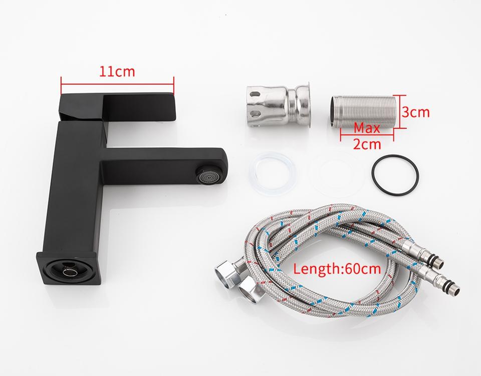 Delmer Black Square Faucet