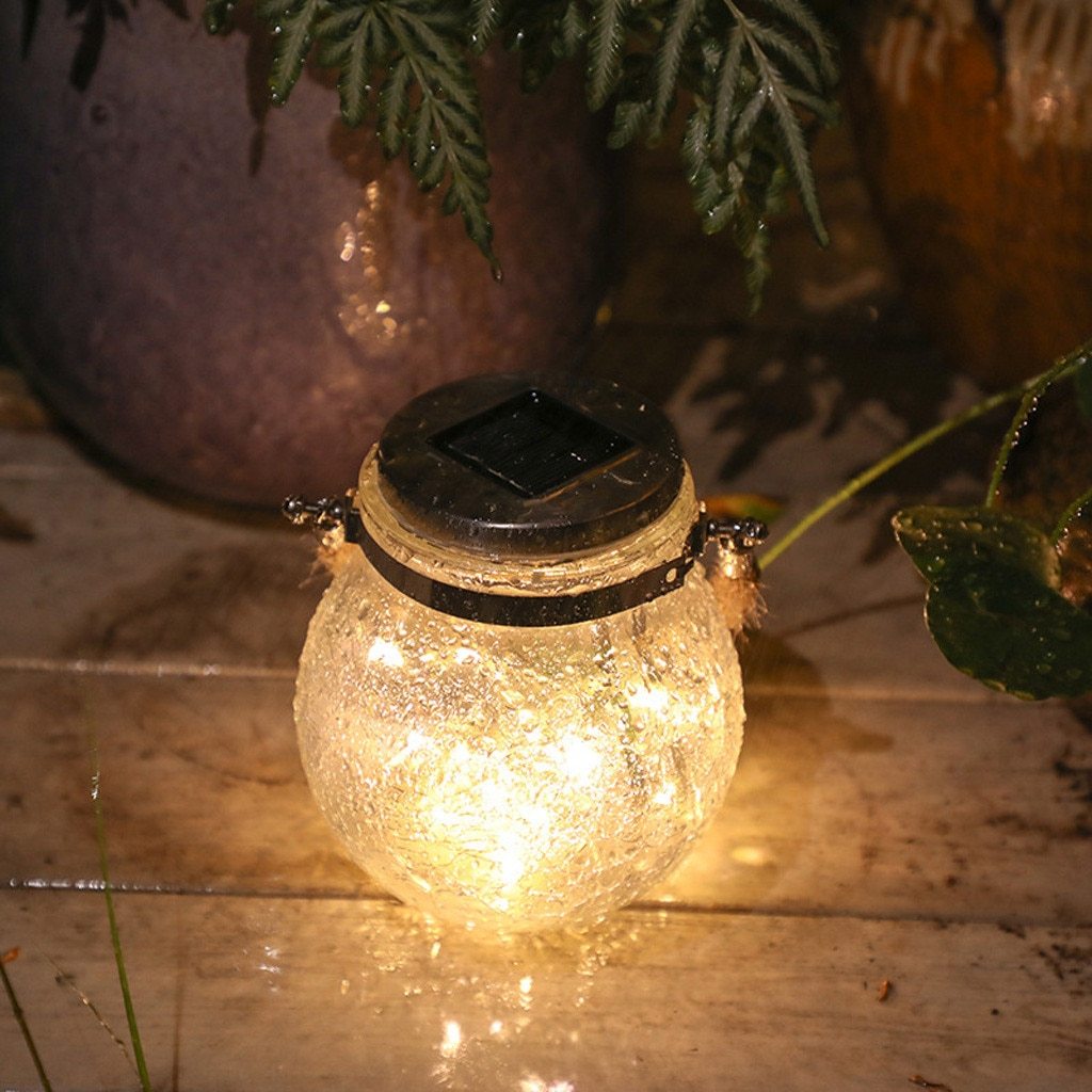 Round Glass Jar Hanging Lamp