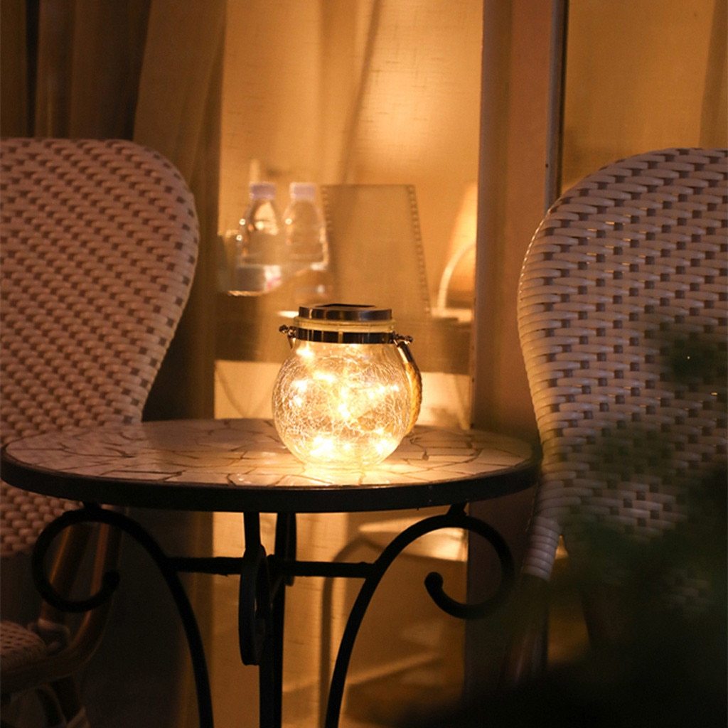Round Glass Jar Hanging Lamp