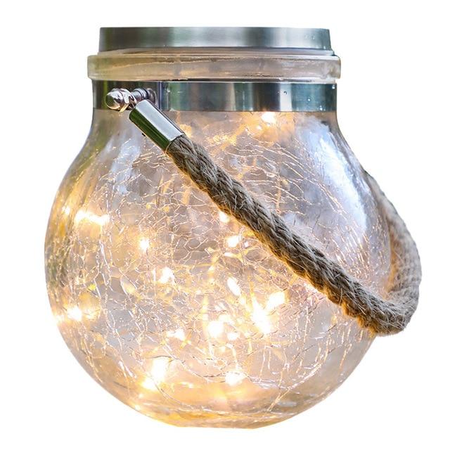 Round Glass Jar Hanging Lamp