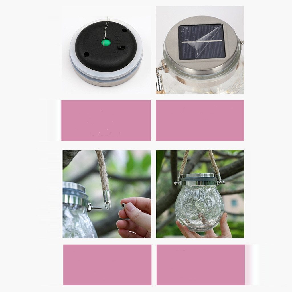 Round Glass Jar Hanging Lamp