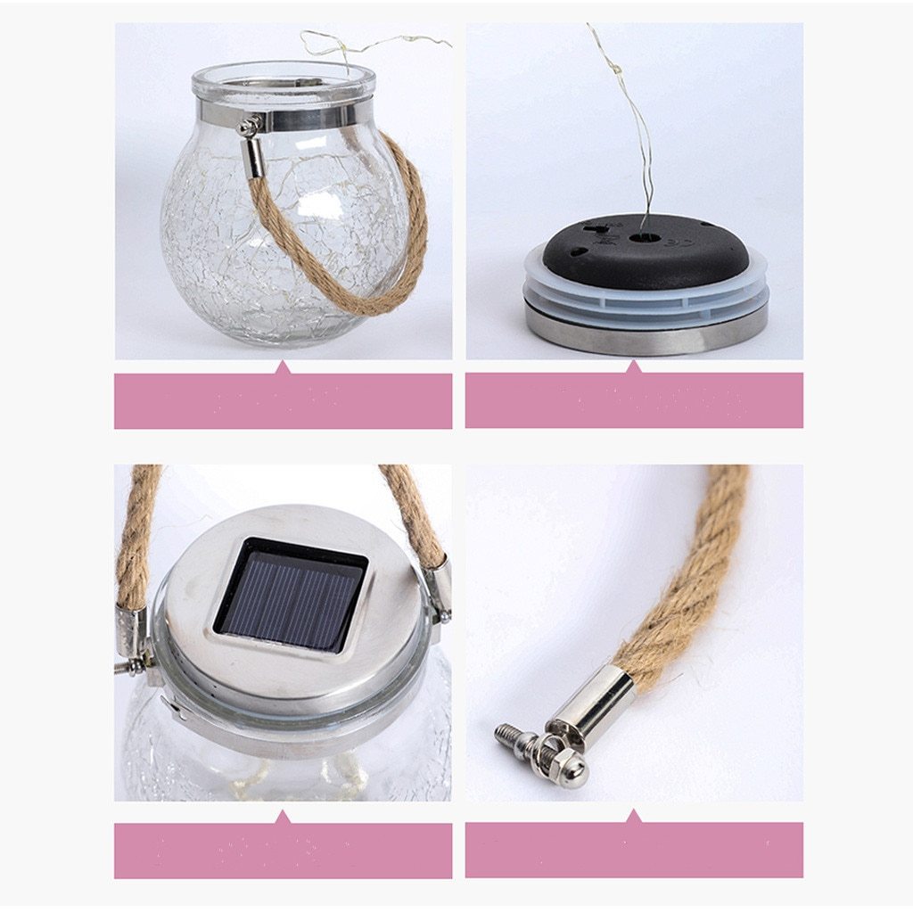 Round Glass Jar Hanging Lamp