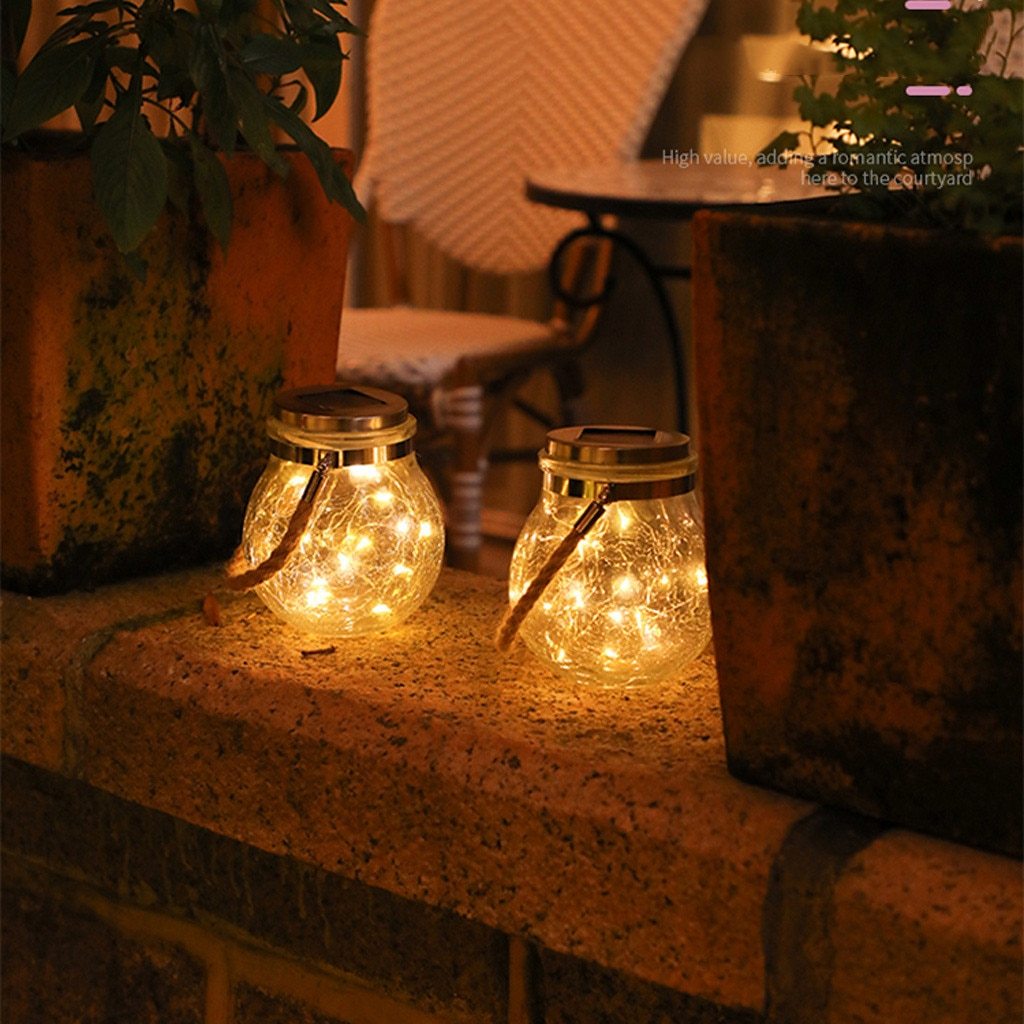 Round Glass Jar Hanging Lamp