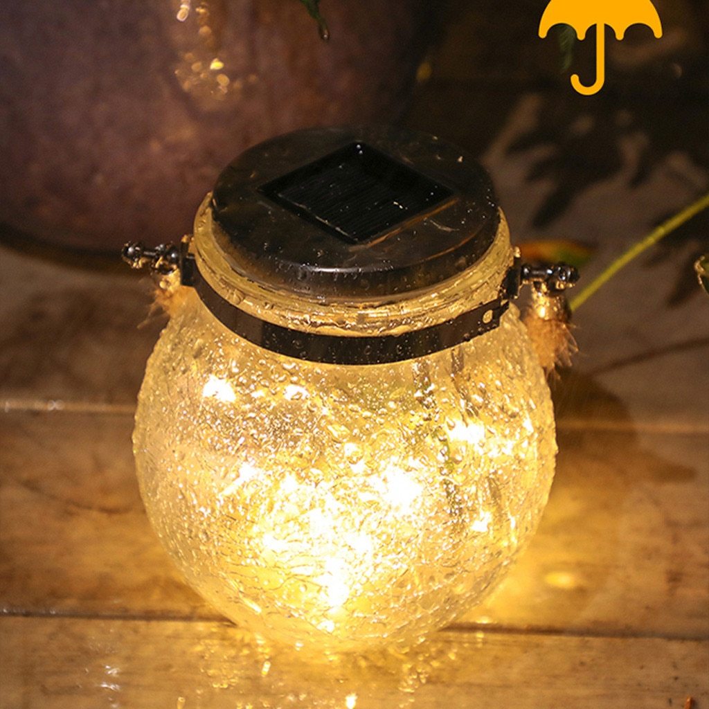 Round Glass Jar Hanging Lamp