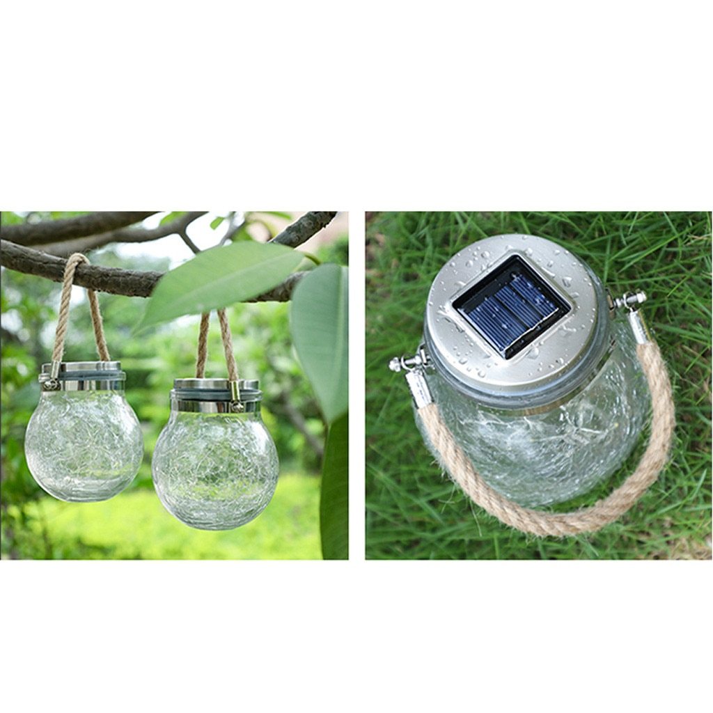 Round Glass Jar Hanging Lamp